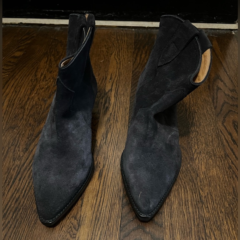 ISABEL MARANT BLACK SUEDE  WOMEN’S DEWINA WESTERN-STYLE BOOT - US SIZE 9 (FR 40)